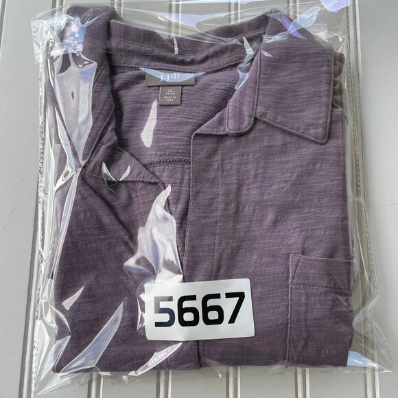 J. Jill Size XL mauve knit Buttondown top size XL - Picture 9 of 9